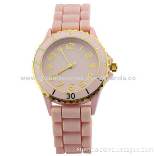 Silicone Quartz Watches, Japan Movement and Battery, 3ATM Water-resistantNew